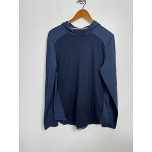 Smartwool Mens Merino Sport Hoodie Navy Blue Colorblock SW002295 Size Medium